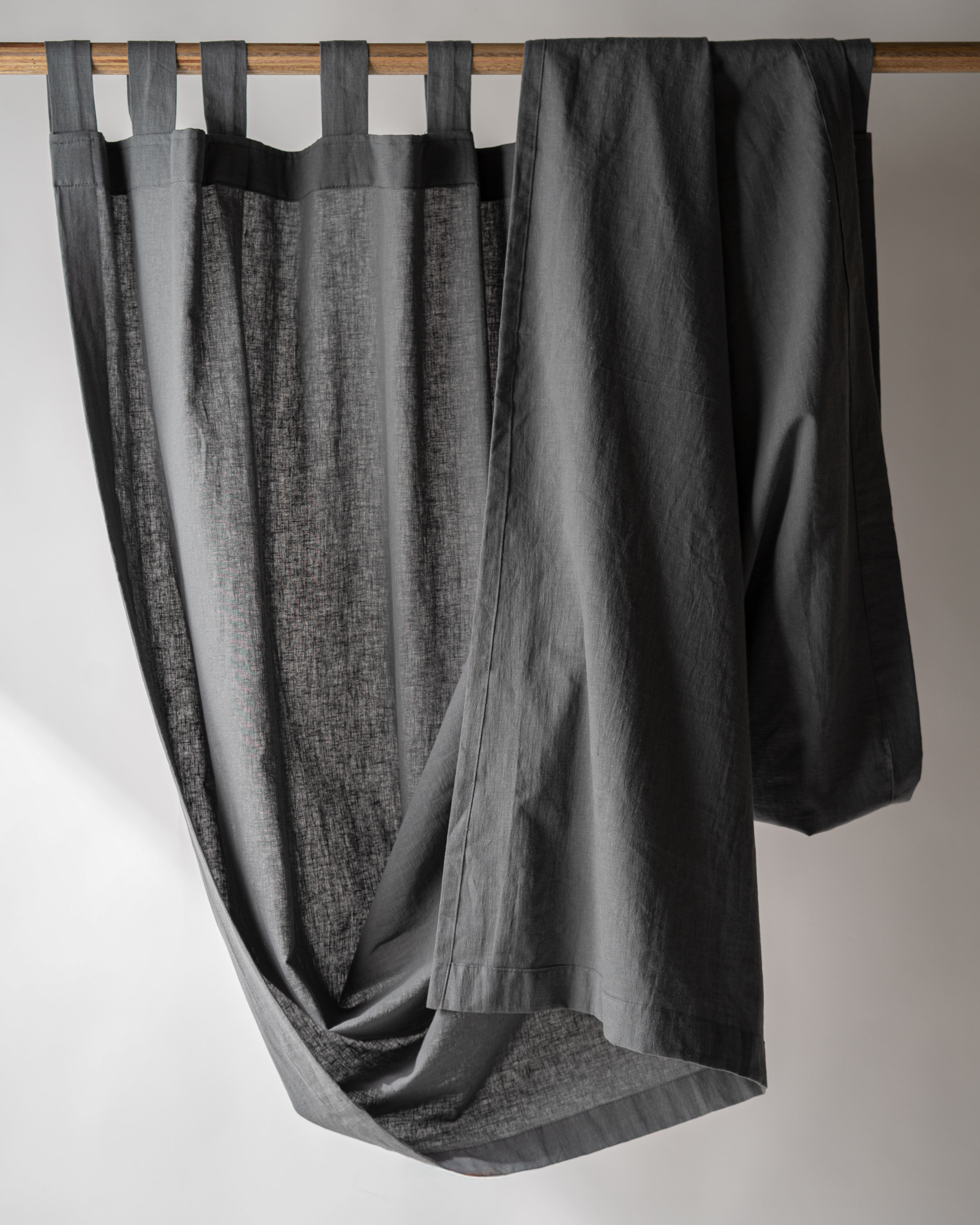 Anthracite Cotton Linen Curtain