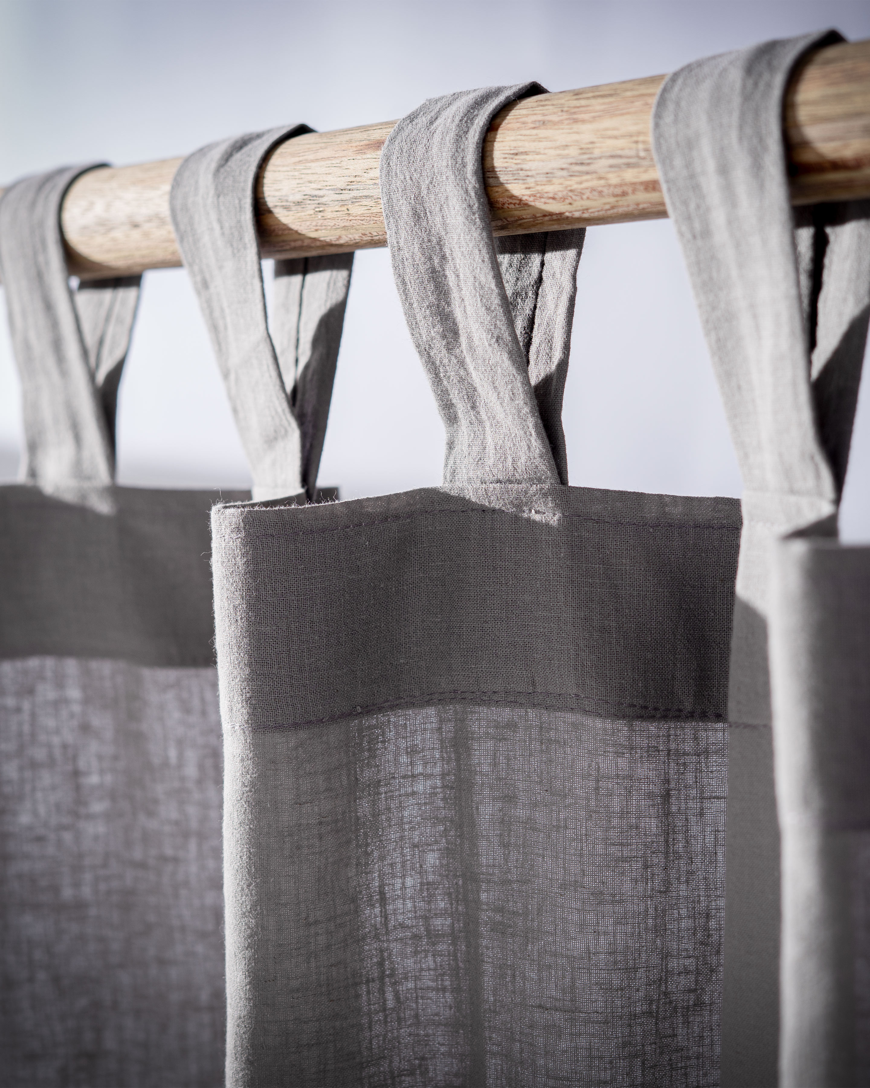 Light Gray Cotton Linen Curtain